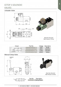 Single Solenoid Unloader Valve - C&C Hydraulics Ltd