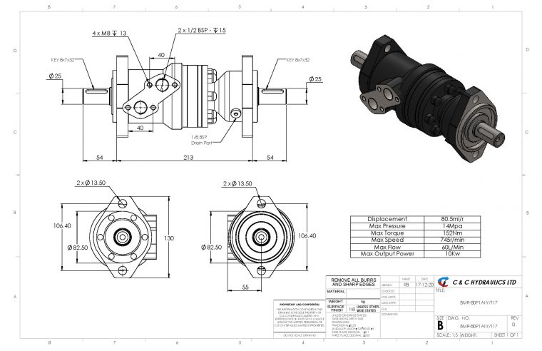 Thru Shaft Hydraulic Motors - C&C Hydraulics Ltd